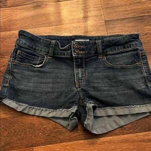 Mudd Blue Jean Shorts with Cuffed Hem and Distressed Look